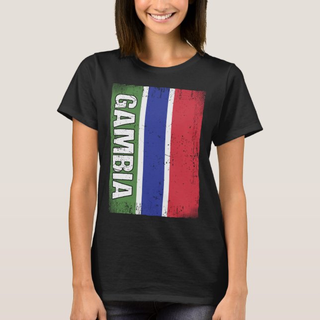 Gambian Flag Gambia T-Shirt (Front)