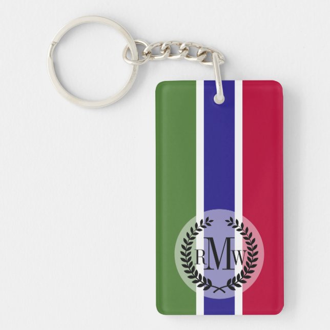 Gambian Flag Key Ring (Front)