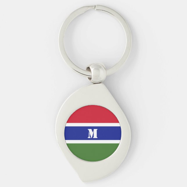 Gambian flag Keychain (Front)