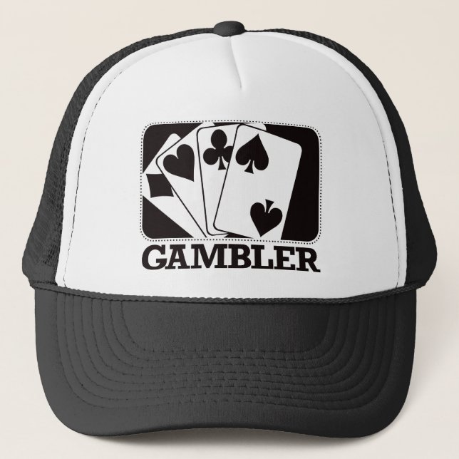 Gambler - Black Trucker Hat (Front)
