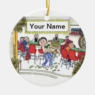 Gambler - Female Ceramic Ornament