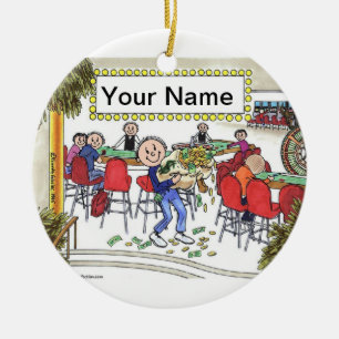 Gambler - Male Ceramic Tree Decoration