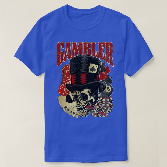 Gambler skull T-Shirt (Design Front)