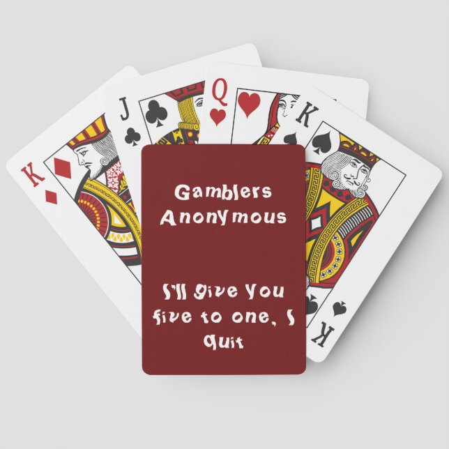Gamblers Anonymous Playing Cards (Back)