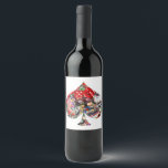 Gamblers Delight - Las Vegas Icons Collage Wine Label<br><div class="desc">* Spade Las Vegas Icons Playing Card Shape * Designed within the playing card shape you'll find the Las Vegas sign, craps table, red dice, slot machines, bingo and more Las Vegas Icons, a real Gamblers Delight ! * Labels for several bottle styles and sizes (resize the design for a...</div>