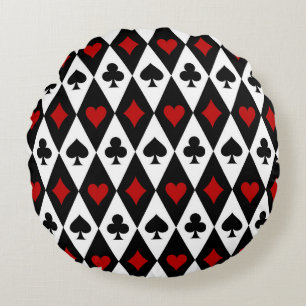 Gambling Blackjack Card Player Casino Las Vegas Round Cushion