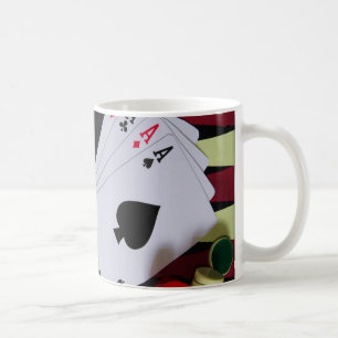 Gambling casino gaming pieces coffee mug