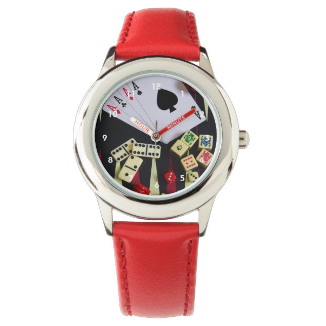 Gambling casino gaming pieces watch (Front)