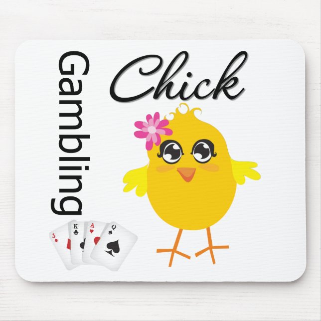 Gambling Chick Mouse Pad (Front)
