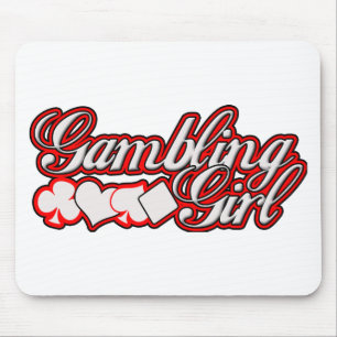 Gambling Girl Mouse Pad