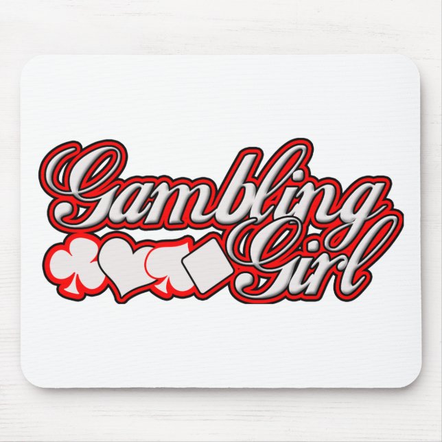 Gambling Girl Mouse Pad (Front)