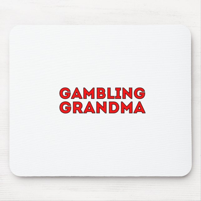 Gambling Grandma Mouse Pad (Front)