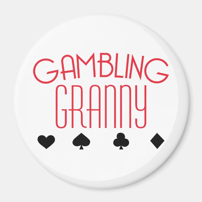 Gambling Granny Magnet (Front)