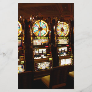 Gambling Machine One Armed Bandit Money Las Vegas Stationery