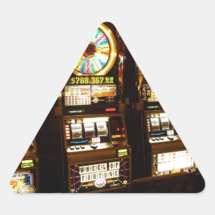 Gambling Machine One Armed Bandit Money Las Vegas Triangle Sticker