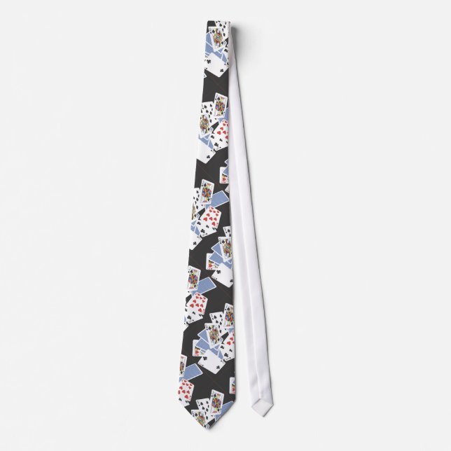 Gambling Poker Card Games Design Necktie (Front)