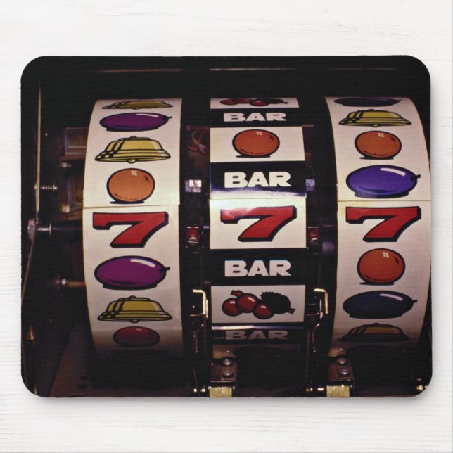 Gambling, slot machines mouse pad (Front)