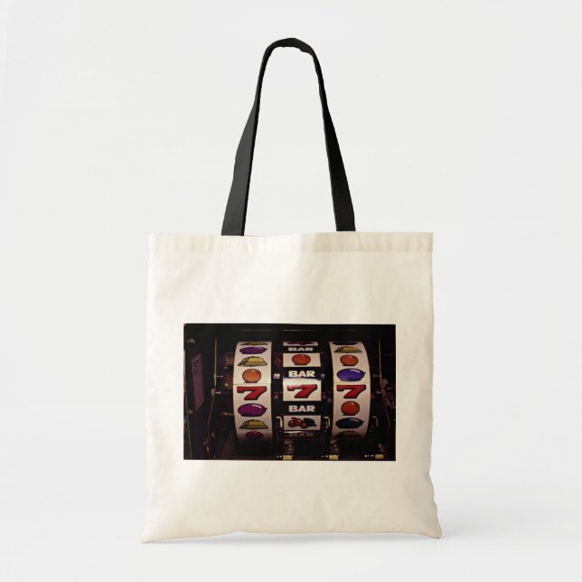 Gambling, slot machines tote bag (Front)