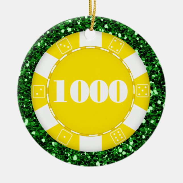 Gambling - Vegas Ceramic Ornament (Front)