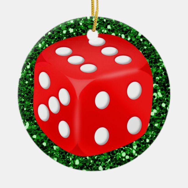 Gambling - Vegas Ceramic Tree Decoration (Front)