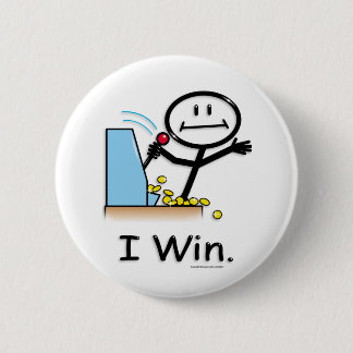 Gambling (win) 6 cm round badge