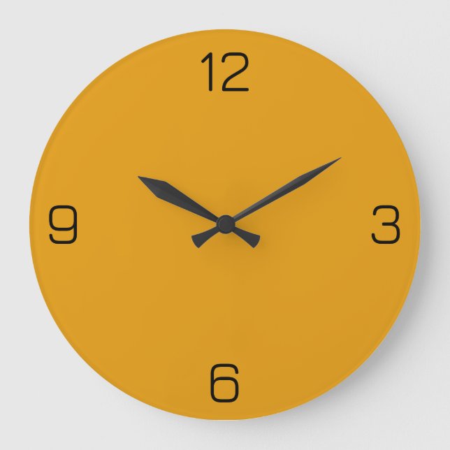 Gamboge Orange E49B0F Colour - Add Your Name Optio Large Clock (Front)
