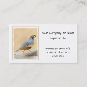 Gambrel's Quail Painting Original Bird Art Business Card