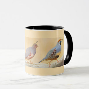 Gambrel's Quail Painting Original Bird Art Mug