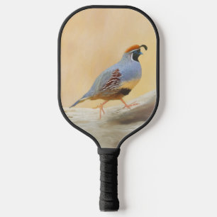 Gambrel's Quail Painting Original Bird Art Pickleball Paddle