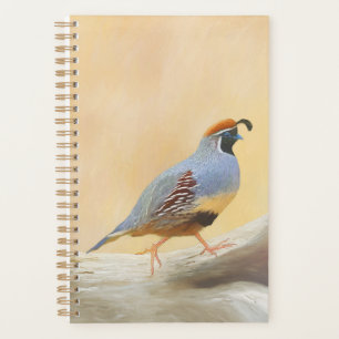 Gambrel's Quail Painting Original Bird Art Planner