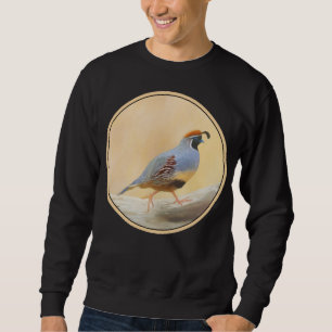 Gambrel's Quail Painting Original Bird Art Sweatshirt