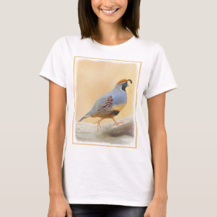 Gambrel's Quail Painting Original Bird Art T-Shirt