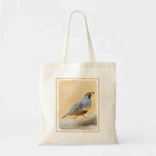 Gambrel's Quail Painting Original Bird Art Tote Bag
