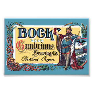 Gambrinus_Bock Beer Label Photo Print