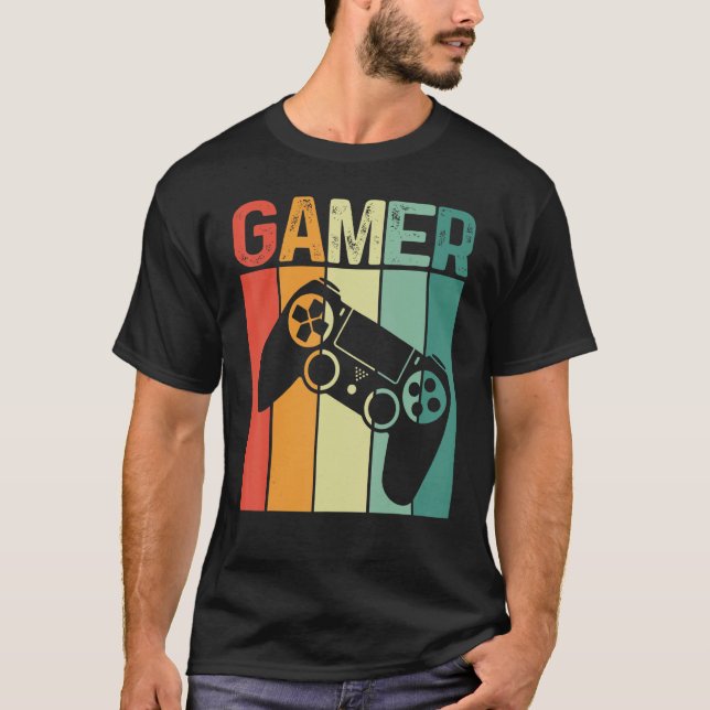 Game Addict Console Retro Gaming Online Adult Game T-Shirt (Front)