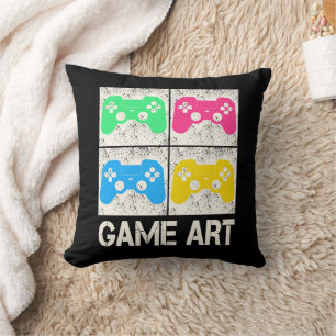 Game Art Vintage Gamepad Retro Controller Gamers Cushion