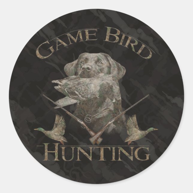 Game Bird hunting  Classic Round Sticker (Front)