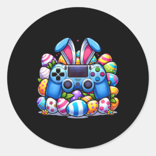 Game Bunny Eggs Costume Easter Day Boys Kids Gamin Classic Round Sticker