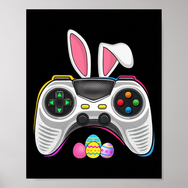 Game Bunny Eggs Costume Easter Day Boys Kids Gamin Poster (Front)