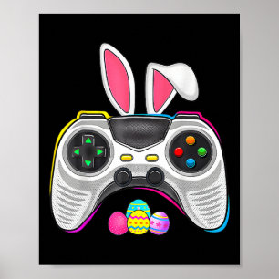 Game Bunny Eggs Costume Easter Day Boys Kids Gamin Poster