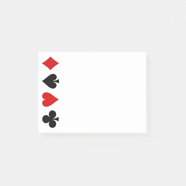 Game cards Playing cards Diamond Club Heart Spade Post-it Notes (Front)