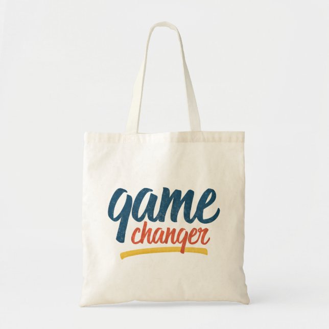 Game Changer Retro Distressed Tote Bag (Front)