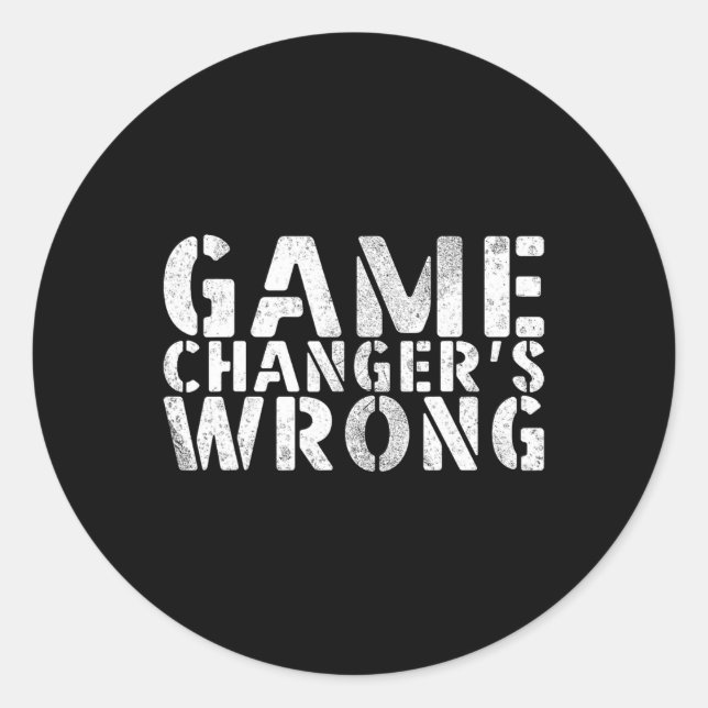 Game Changer's Wrong Sell Softll Player  Classic Round Sticker (Front)