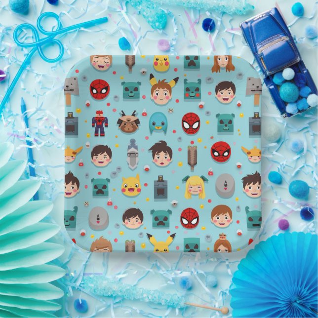 Game character boy's party plate (Party)