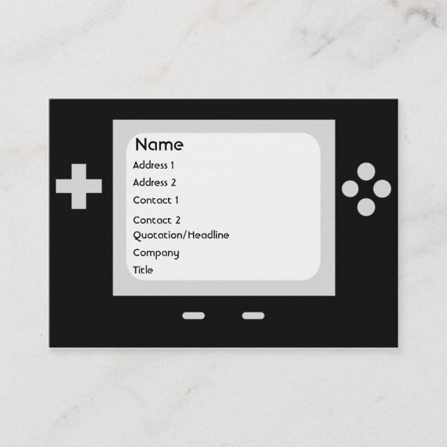Game - Chubby Business Card (Front)