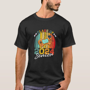 Game Class Of 2024 Senior College School Gamer Gra T-Shirt