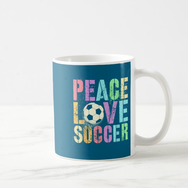 Game Club Score Love Cleats Soccer Mom Sassy Peace Coffee Mug (Right)