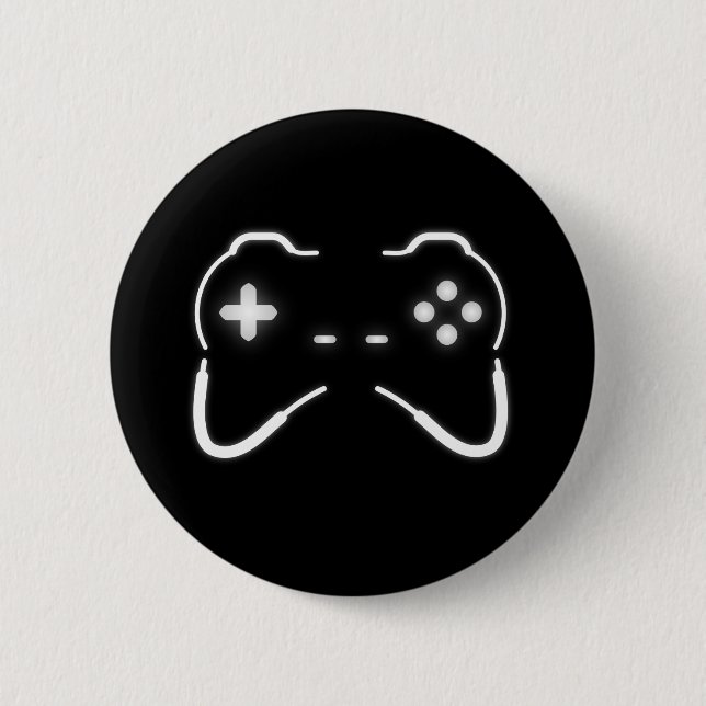 Game Controller 6 Cm Round Badge (Front)