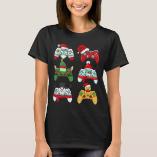 Game Controller Christmas Santa Elf Gamer Boys Xma T-Shirt
