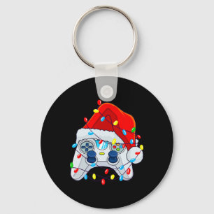 Game Controller Christmas Santa Hat Gamer Boys 1 Key Ring